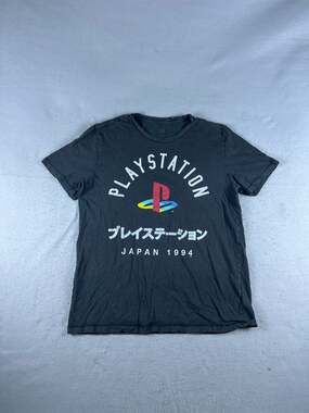 Vintage Gap T-Shirt Mens L Black PlayStation Japan 1994 Game Console Graphic Tee